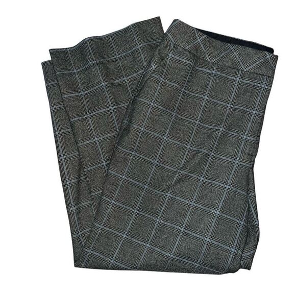 TALBOTS Heritage Wool Blend Blue & Grey Plaid Dress Pant Size 14 - Picture 1 of 10